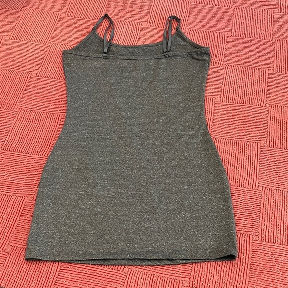 Dex women’s size large stretchy Charcoal spaghetti strap Sleeveless Dress - Picture 11 of 13